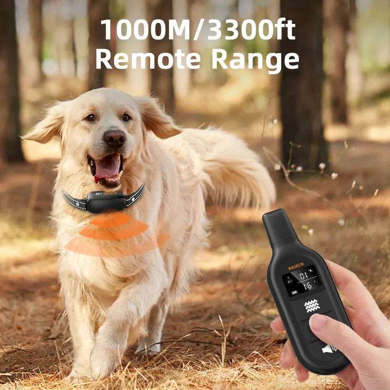 ROJECO Rechargeable Dog Training Collar with Remote